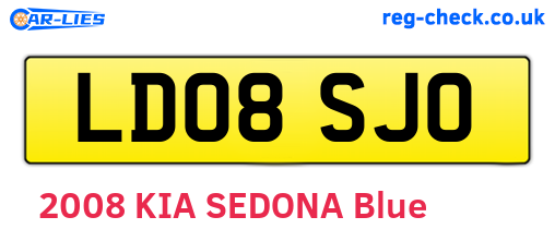 LD08SJO are the vehicle registration plates.
