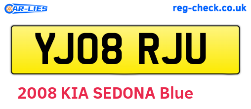 YJ08RJU are the vehicle registration plates.