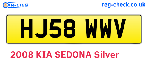 HJ58WWV are the vehicle registration plates.