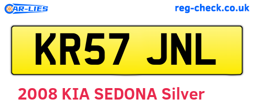 KR57JNL are the vehicle registration plates.