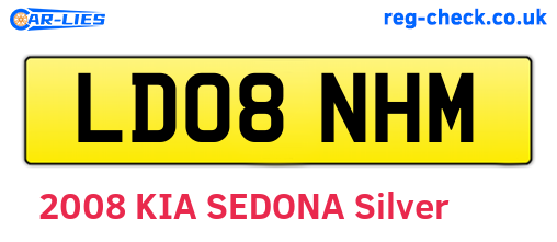 LD08NHM are the vehicle registration plates.