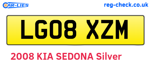 LG08XZM are the vehicle registration plates.