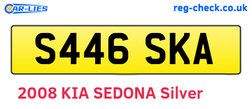 S446SKA are the vehicle registration plates.