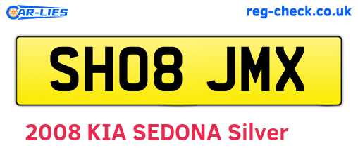SH08JMX are the vehicle registration plates.