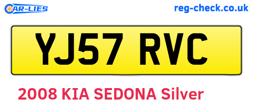 YJ57RVC are the vehicle registration plates.
