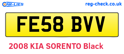 FE58BVV are the vehicle registration plates.