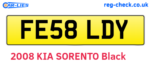 FE58LDY are the vehicle registration plates.