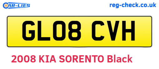 GL08CVH are the vehicle registration plates.