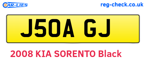 J50AGJ are the vehicle registration plates.