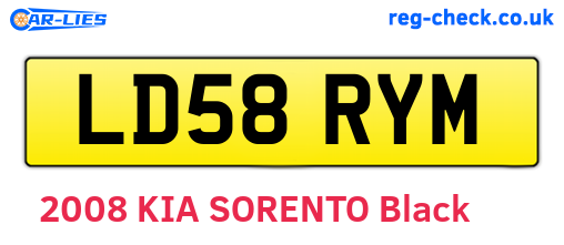 LD58RYM are the vehicle registration plates.