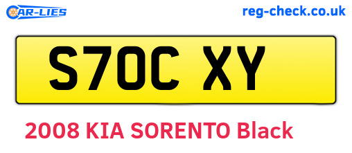 S70CXY are the vehicle registration plates.