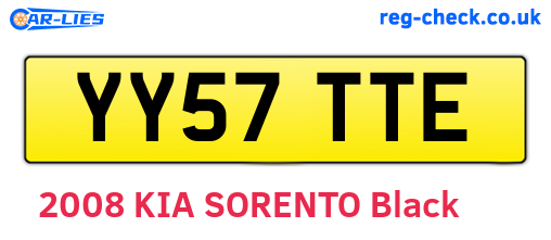 YY57TTE are the vehicle registration plates.