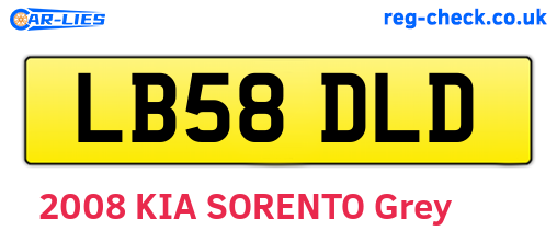 LB58DLD are the vehicle registration plates.