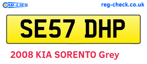 SE57DHP are the vehicle registration plates.