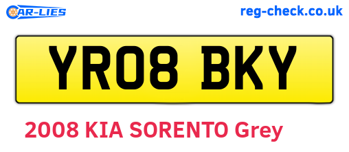 YR08BKY are the vehicle registration plates.