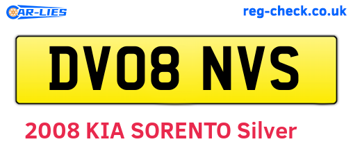 DV08NVS are the vehicle registration plates.