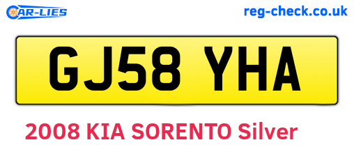 GJ58YHA are the vehicle registration plates.