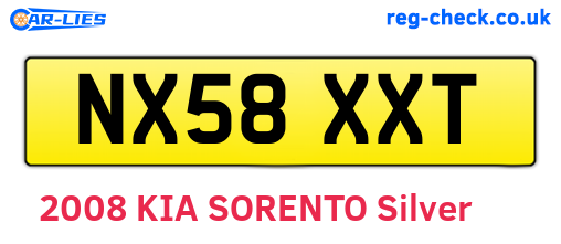 NX58XXT are the vehicle registration plates.