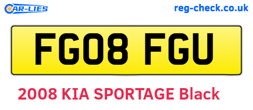 FG08FGU are the vehicle registration plates.