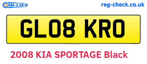 GL08KRO are the vehicle registration plates.