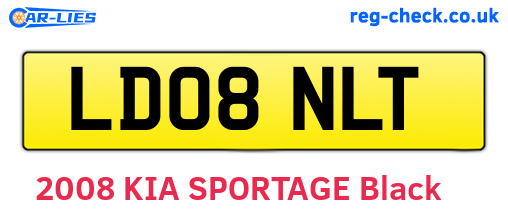 LD08NLT are the vehicle registration plates.
