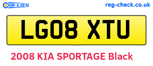 LG08XTU are the vehicle registration plates.