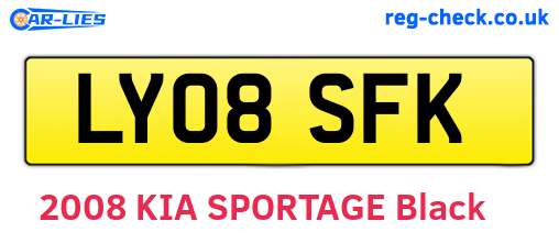 LY08SFK are the vehicle registration plates.