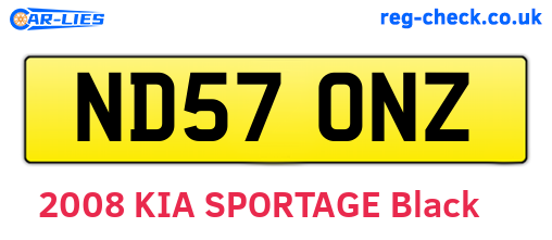 ND57ONZ are the vehicle registration plates.