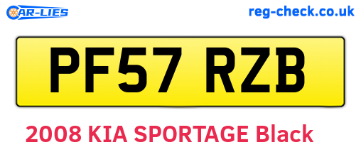 PF57RZB are the vehicle registration plates.