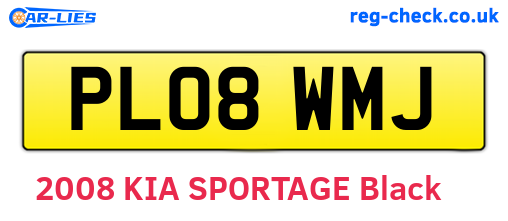 PL08WMJ are the vehicle registration plates.