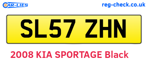 SL57ZHN are the vehicle registration plates.