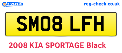 SM08LFH are the vehicle registration plates.