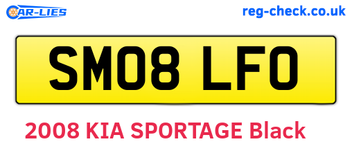 SM08LFO are the vehicle registration plates.