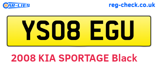 YS08EGU are the vehicle registration plates.