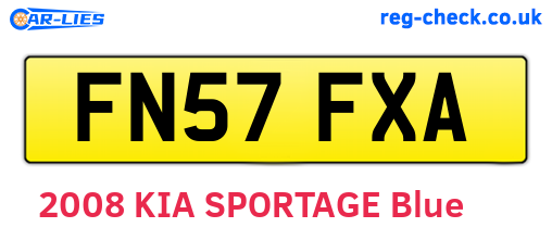 FN57FXA are the vehicle registration plates.