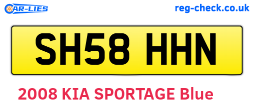 SH58HHN are the vehicle registration plates.