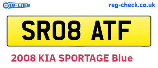 SR08ATF are the vehicle registration plates.
