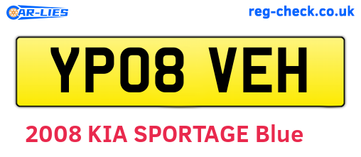 YP08VEH are the vehicle registration plates.