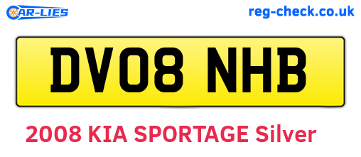 DV08NHB are the vehicle registration plates.