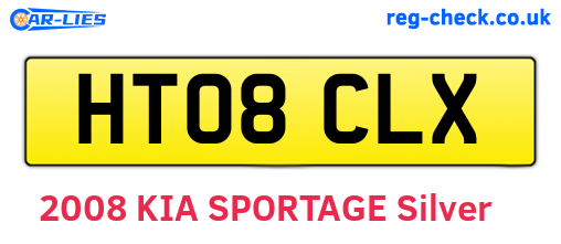 HT08CLX are the vehicle registration plates.