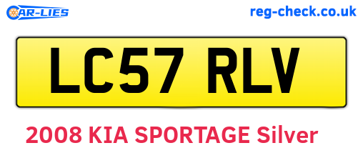 LC57RLV are the vehicle registration plates.
