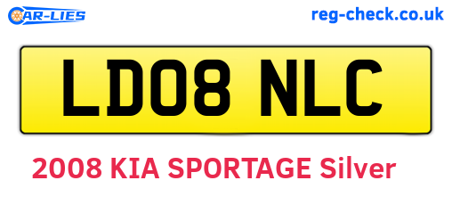LD08NLC are the vehicle registration plates.