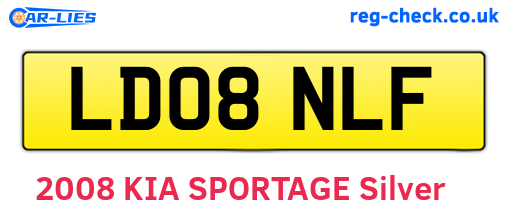 LD08NLF are the vehicle registration plates.