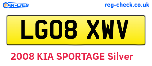 LG08XWV are the vehicle registration plates.