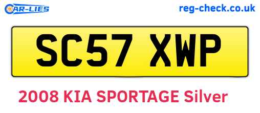 SC57XWP are the vehicle registration plates.