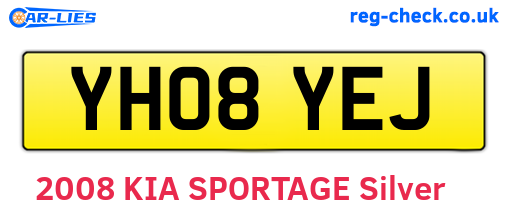 YH08YEJ are the vehicle registration plates.