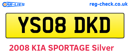 YS08DKD are the vehicle registration plates.