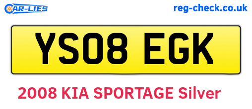 YS08EGK are the vehicle registration plates.