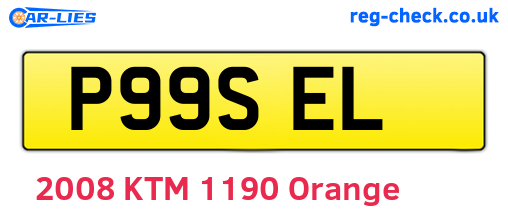 P99SEL are the vehicle registration plates.