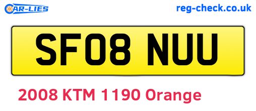 SF08NUU are the vehicle registration plates.